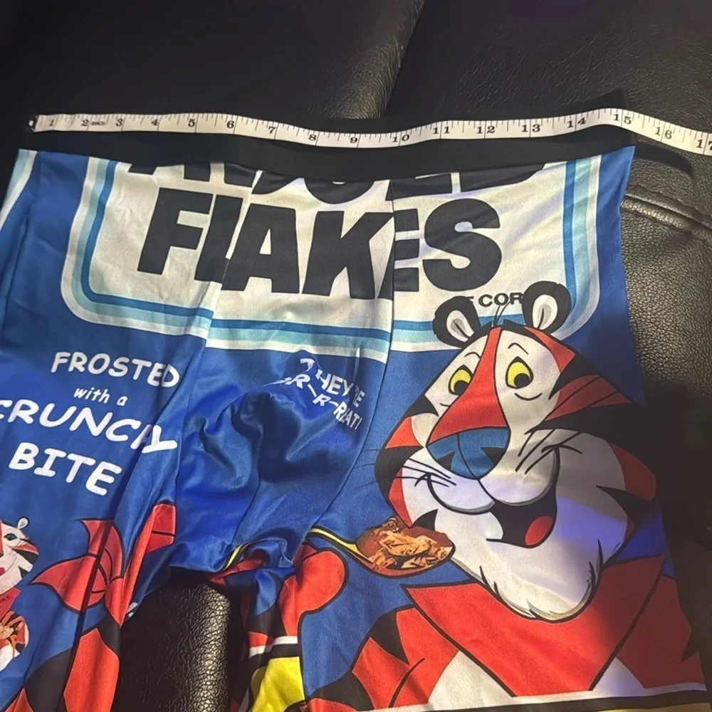 Quick-Dry Men's Novelty Boxer Brief Elastic Underwear Cartoon & Food Print Large